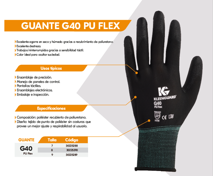 Guante Kleenguard G40 Poliuretano - OFERTA: 25% APLICADO