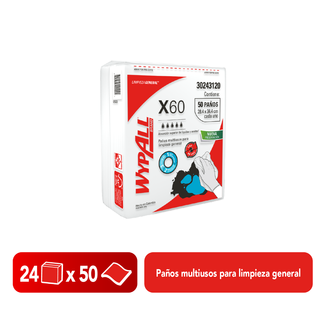WypAll® X60 PRE DOBLADOS
