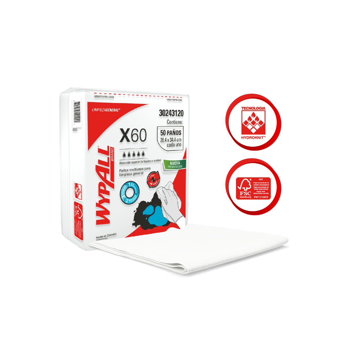 WypAll® X60 PRE DOBLADOS