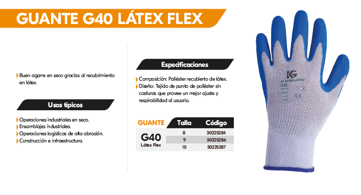 Guante Kleenguard G40 Látex Flex - OFERTA: 25% APLICADO