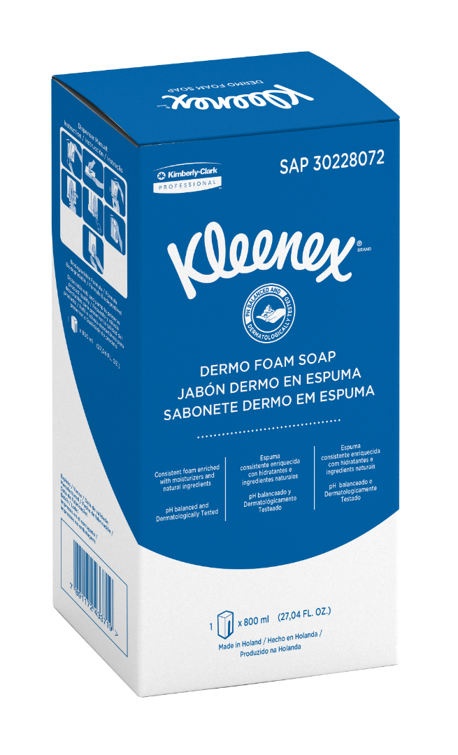 Jabón en espuma manual dermo 6 pouch x 800 ml Kleenex®